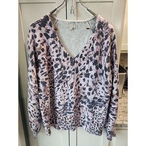 Loft Animal Print‎ Sweater Sz XL